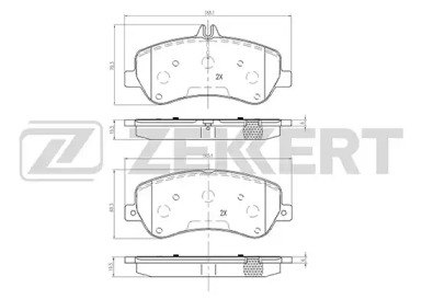 Комплект тормозных колодок ZEKKERT BS-2466