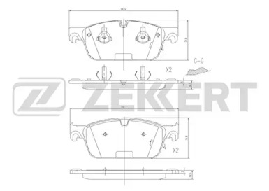 Комплект тормозных колодок ZEKKERT BS-2467