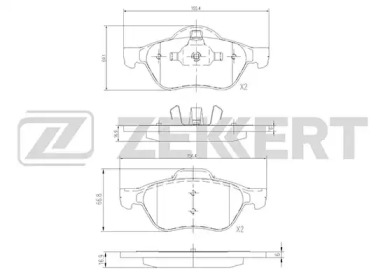 Комплект тормозных колодок ZEKKERT BS-2488