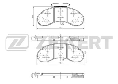 Комплект тормозных колодок ZEKKERT BS-2516