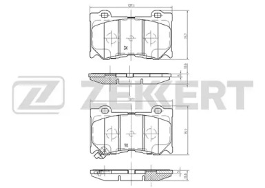 Комплект тормозных колодок ZEKKERT BS-2517