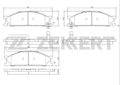 Комплект тормозных колодок ZEKKERT BS-2518