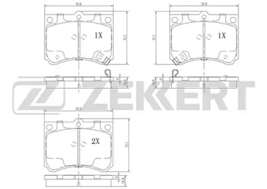 Комплект тормозных колодок ZEKKERT BS-2519