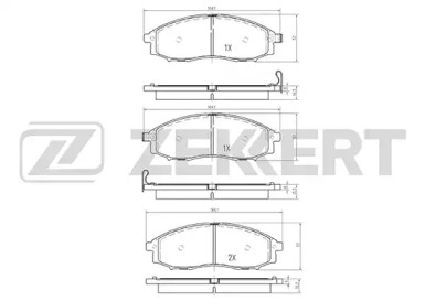 Комплект тормозных колодок ZEKKERT BS-2522