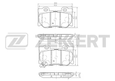 Комплект тормозных колодок ZEKKERT BS-2525