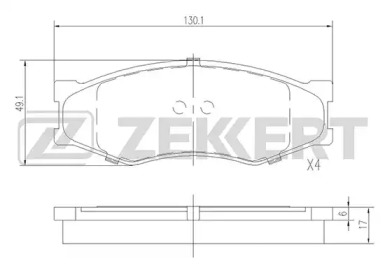 Комплект тормозных колодок ZEKKERT BS-2526