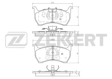 Комплект тормозных колодок ZEKKERT BS-2527