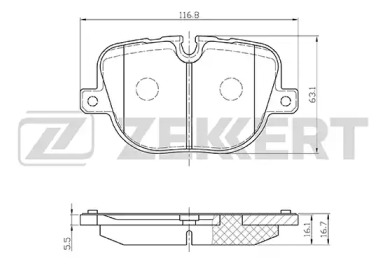 Комплект тормозных колодок ZEKKERT BS-2529