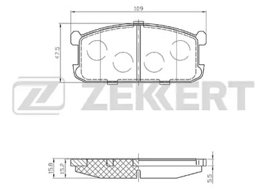 Комплект тормозных колодок ZEKKERT BS-2533