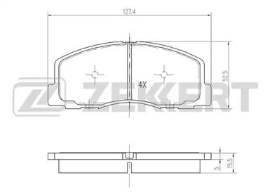 Комплект тормозных колодок ZEKKERT BS-2534