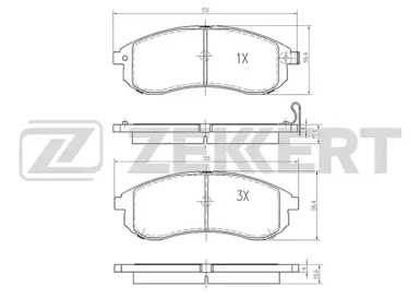 Комплект тормозных колодок ZEKKERT BS-2536