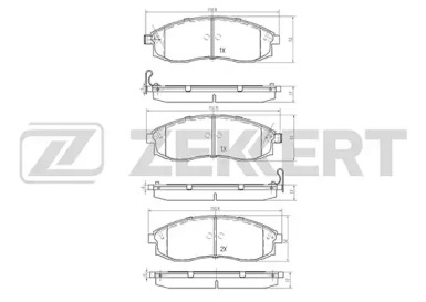 Комплект тормозных колодок ZEKKERT BS-2537