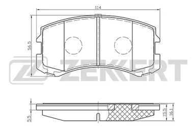 Комплект тормозных колодок ZEKKERT BS-2538