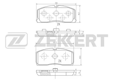 Комплект тормозных колодок ZEKKERT BS-2539