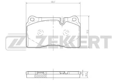 Комплект тормозных колодок ZEKKERT BS-2540