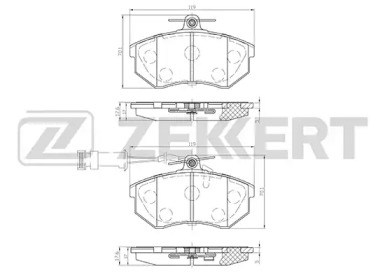 Комплект тормозных колодок ZEKKERT BS-2541