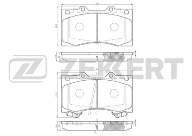 Комплект тормозных колодок ZEKKERT BS-2542