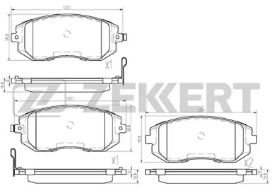 Комплект тормозных колодок ZEKKERT BS-2585