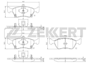 Комплект тормозных колодок ZEKKERT BS-2692