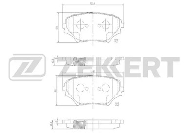 Комплект тормозных колодок ZEKKERT BS-2701