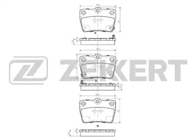 Комплект тормозных колодок ZEKKERT BS-2702