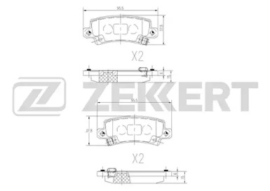 Комплект тормозных колодок ZEKKERT BS-2703