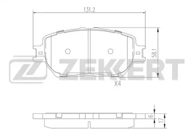 Комплект тормозных колодок ZEKKERT BS-2706