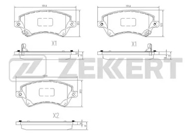 Комплект тормозных колодок ZEKKERT BS-2707