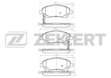 Комплект тормозных колодок ZEKKERT BS-2711