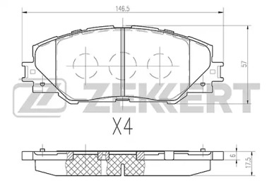 Комплект тормозных колодок ZEKKERT BS-2716