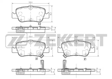 Комплект тормозных колодок ZEKKERT BS-2720