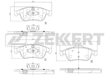 Комплект тормозных колодок ZEKKERT BS-2800