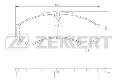 Комплект тормозных колодок ZEKKERT BS-2801