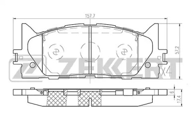 Комплект тормозных колодок ZEKKERT BS-2804