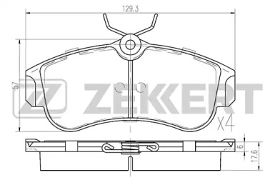 Комплект тормозных колодок ZEKKERT BS-2805