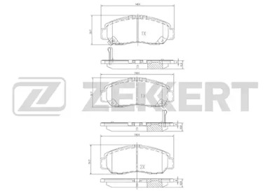 Комплект тормозных колодок ZEKKERT BS-2807