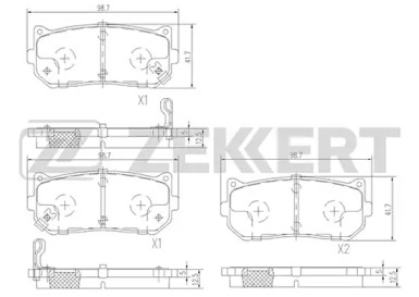 Комплект тормозных колодок ZEKKERT BS-2809