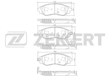 Комплект тормозных колодок, дисковый тормоз ZEKKERT BS-2810