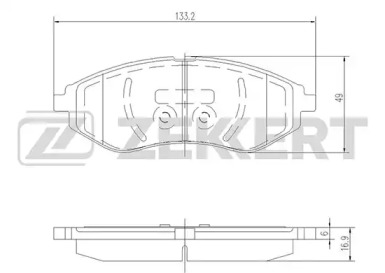 Комплект тормозных колодок ZEKKERT BS-2812