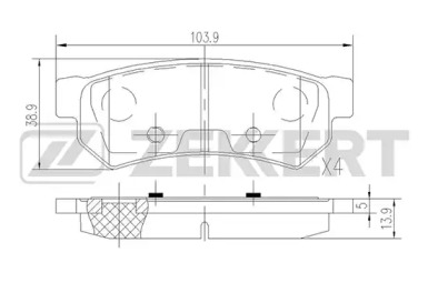 Комплект тормозных колодок ZEKKERT BS-2813