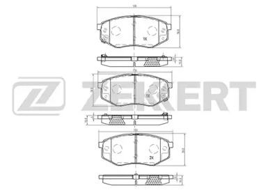 Комплект тормозных колодок ZEKKERT BS-2815