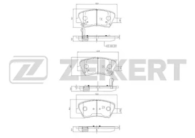 Комплект тормозных колодок, дисковый тормоз ZEKKERT BS-2817