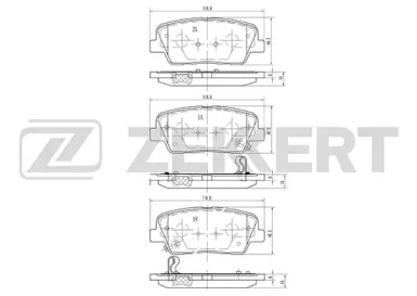 Комплект тормозных колодок ZEKKERT BS-2818