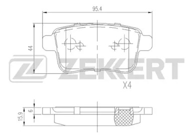 Комплект тормозных колодок ZEKKERT BS-2819