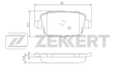 Комплект тормозных колодок ZEKKERT BS-2821