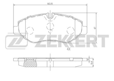 Комплект тормозных колодок ZEKKERT BS-2823