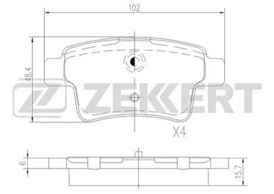 Комплект тормозных колодок ZEKKERT BS-2824