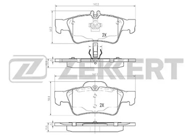 Комплект тормозных колодок ZEKKERT BS-2832