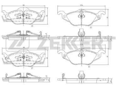 Комплект тормозных колодок ZEKKERT BS-2835