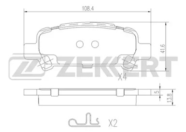 Комплект тормозных колодок ZEKKERT BS-2837